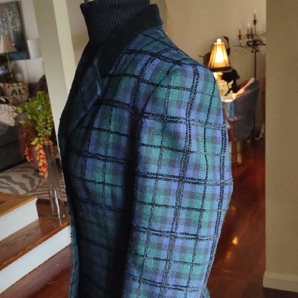 Pendleton Tartan Blazer - Black, Green, and Blue - Picture 5 of 8